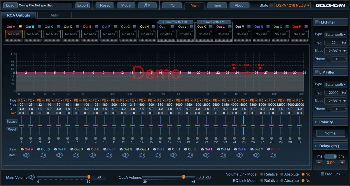Handleiding: Werken met de DSP Interface (DSPA-1216 Plus)