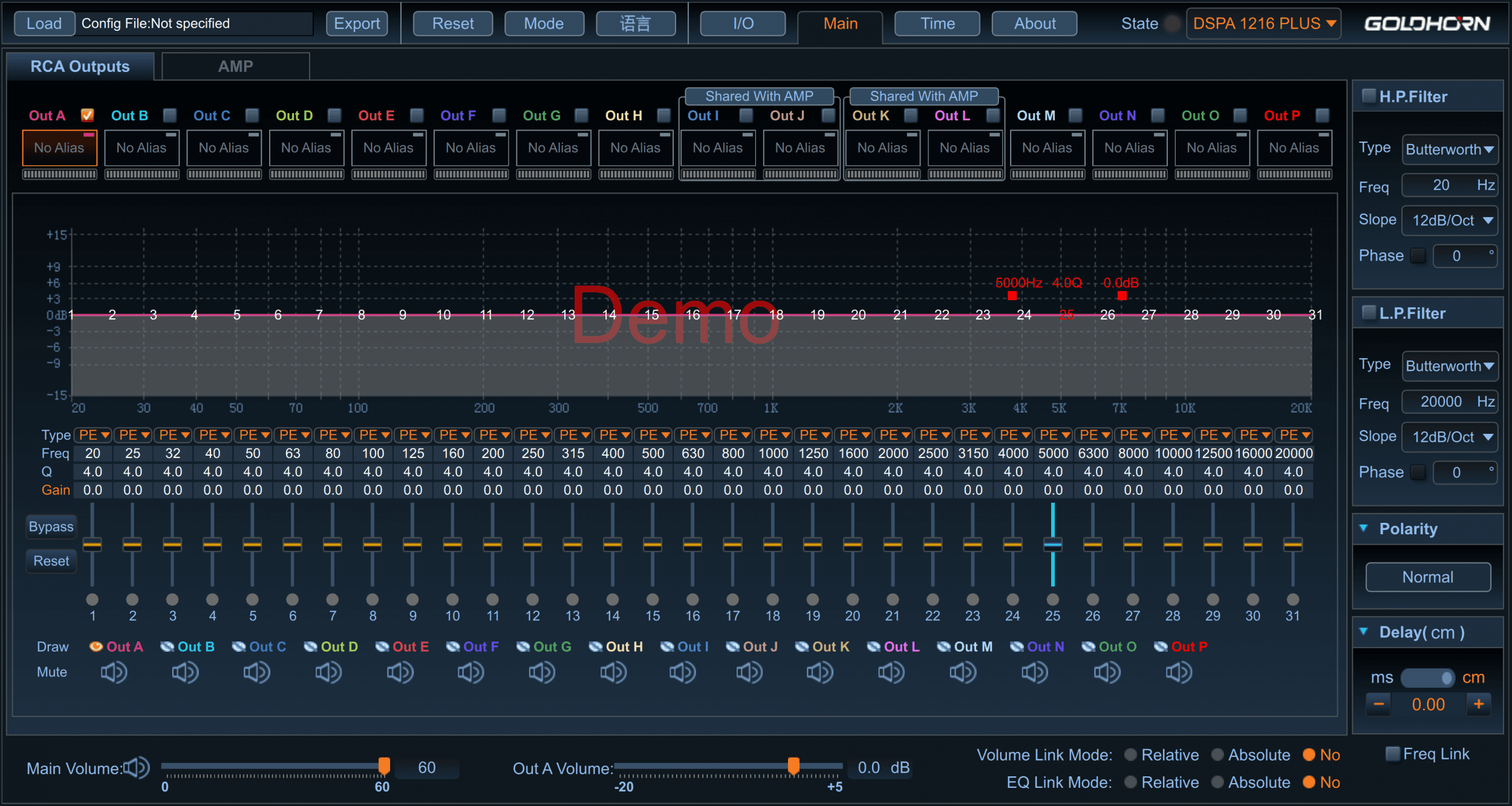 Handleiding: Werken met de DSP Interface (DSPA-1216 Plus)