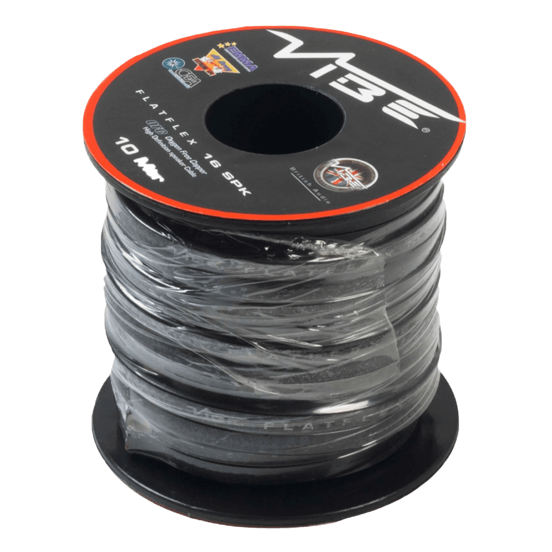 FLATFLEX16SPK10M | 16 AWG Platte Luidsprekerkabel | 10 Meter | OFC | Silicone Mantel