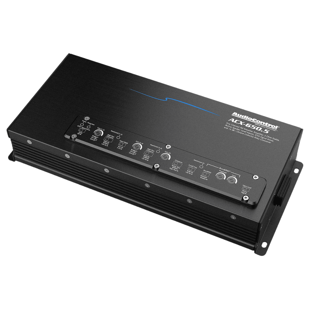 All Weather Series ACX-650.5 | 5-Kanaals Versterker | 4 x 50/75 W + 1 x 200/350 Watt RMS @ 4/2 Ω