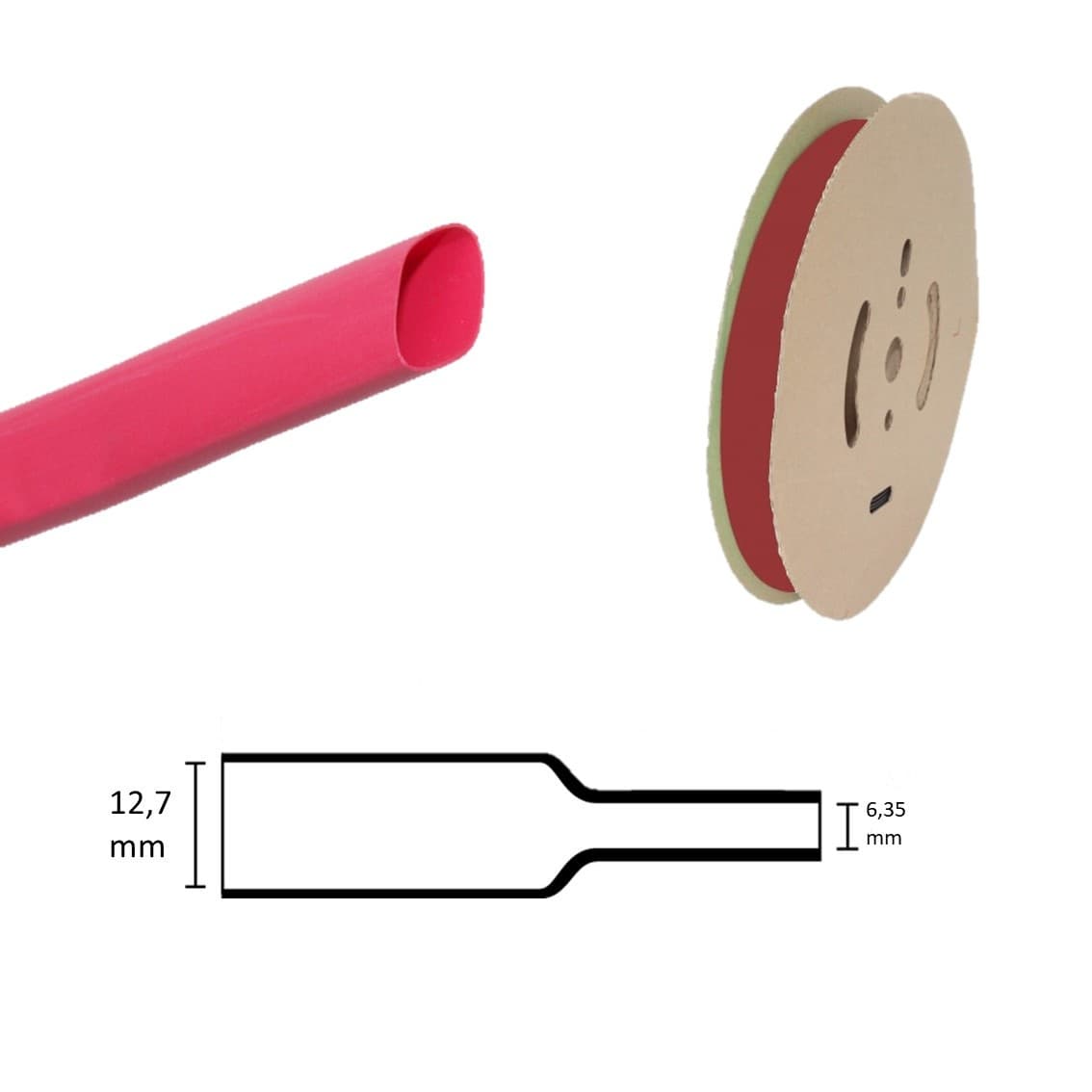 Krimpkous 12.7mm > 6.35mm