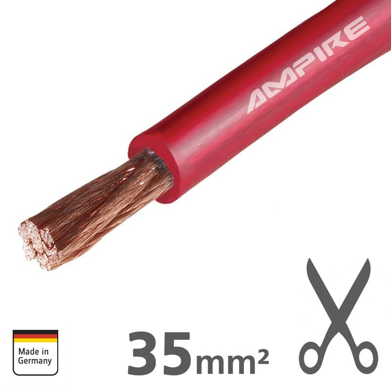 Stroomkabel Rood 35mm²; Per meter
