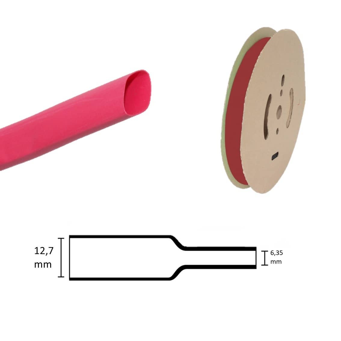 Krimpkous 12.7mm > 6.35mm