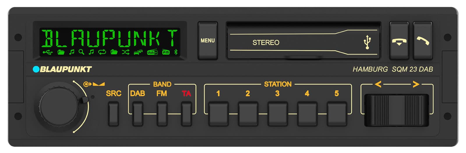 Hamburg SQM 23 DAB | Multicolor Display | Korte Behuizing | Bluetooth en DAB+ Radio