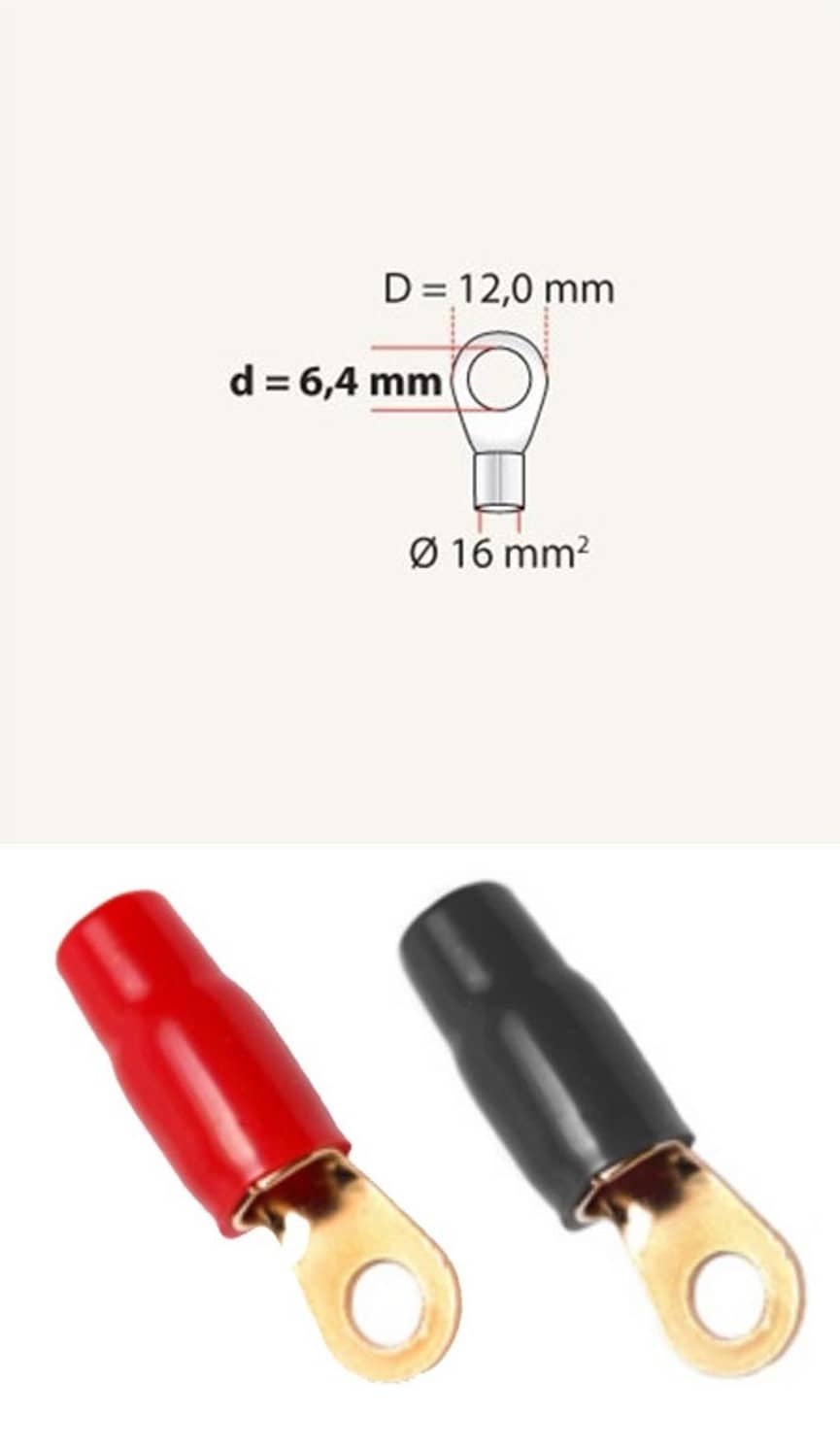 Kabeloog 16mm² Gat 6, 4mm