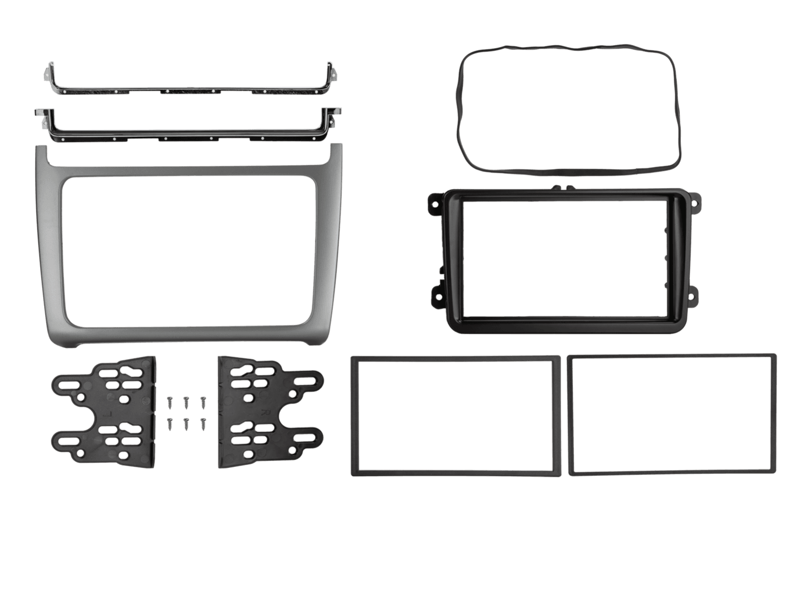 381320-41-3 | Inbouwframe | Volkswagen | 2-DIN Zilver