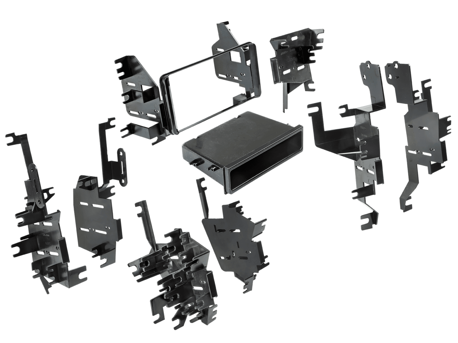 381300-26 – 2-DIN inbouwframe met opbergvak