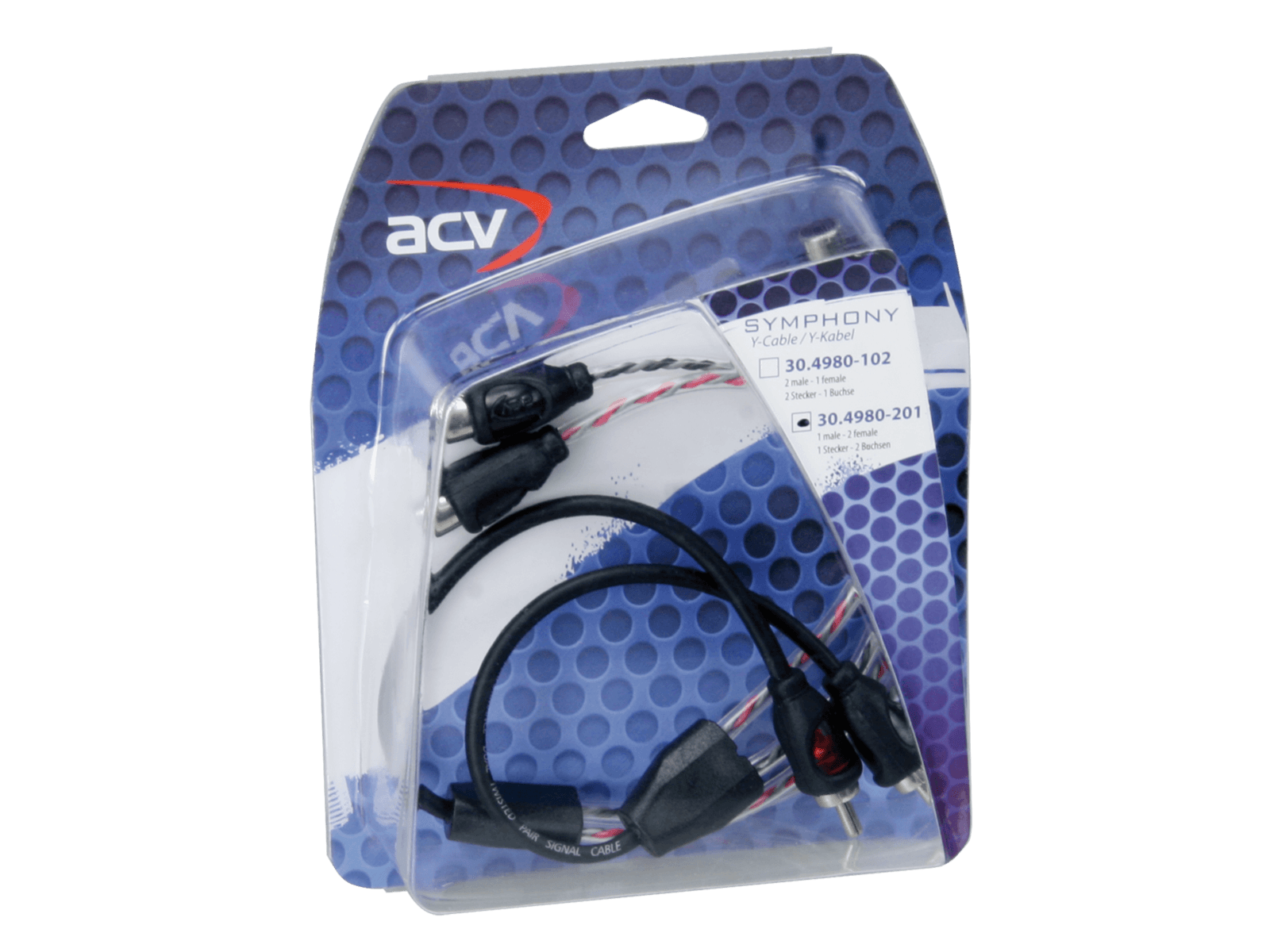 30.4980-201 | RCA Kabel | Y-Kabel 1M > 2F | 30 cm
