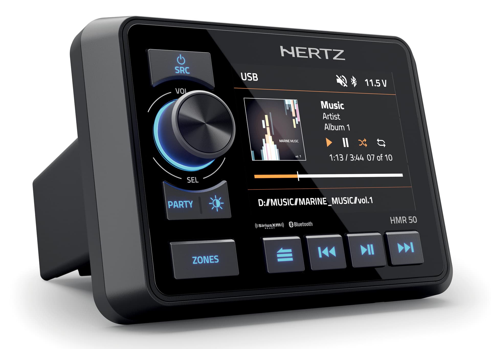 HZHMR50 | Marine Multimedia Receiver | Universeel | Bluetooth & IP66